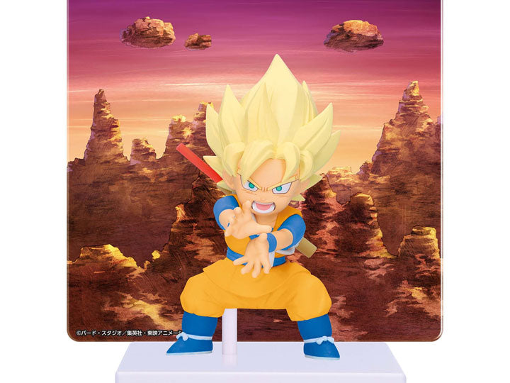 Figura Banpresto Goku de Dragon Ball Daima con panel