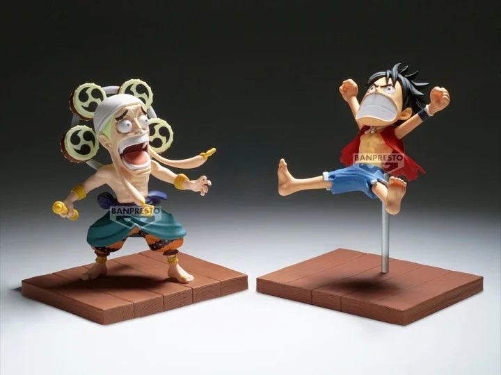 Figura coleccionable de One Piece World Log Stories Monkey D. Luffy y Enel
