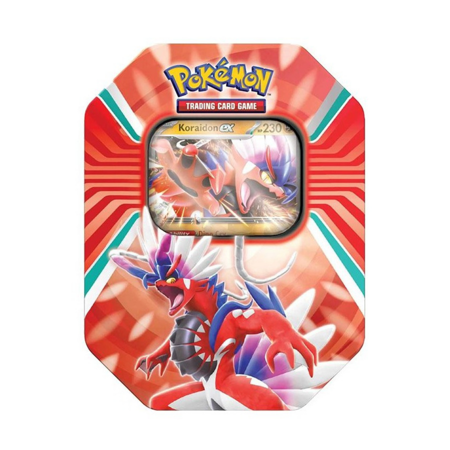 Lata Pokemon Leyendas de Paldea Koraidon TCG