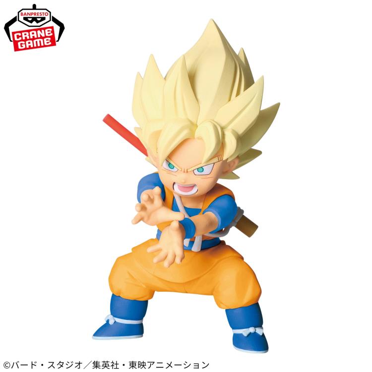 Figura Banpresto Goku de Dragon Ball Daima con panel