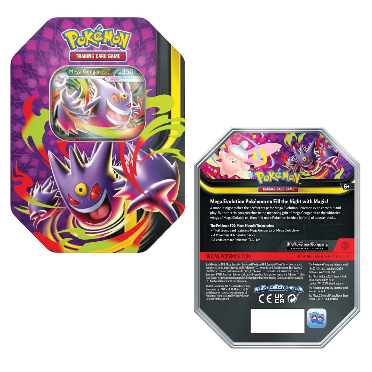 Pokemon TGC Lata Mega Gengar EX Ingles