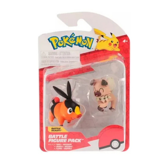 Figura Pokemon Tepig + Rockruff