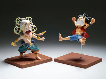 Figura coleccionable de One Piece World Log Stories Monkey D. Luffy y Enel