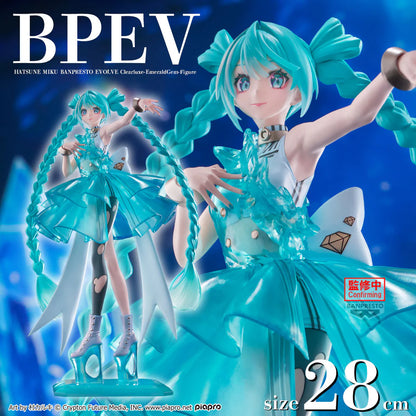 Figura Hatsune Miku Banpresto Evolve Clearluxe - Hatsune Miku EmeraldGem