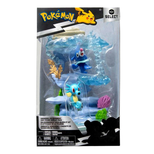 Figura Pokemon Diorama Select Popplio y Horsea