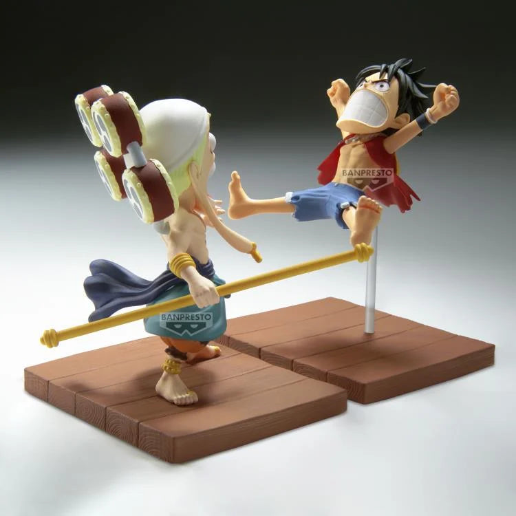 Figura coleccionable de One Piece World Log Stories Monkey D. Luffy y Enel