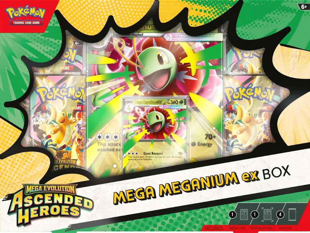 Pokemon Ascended Heroe Mega Meganium ex Box Español