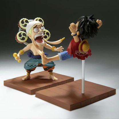 Figura coleccionable de One Piece World Log Stories Monkey D. Luffy y Enel