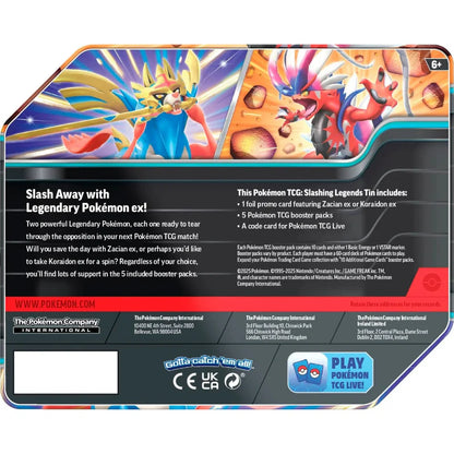 Lata Pokemon Slashing Legends Tin INGLÉS