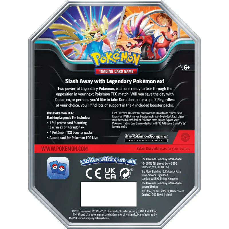 La Lata Leyendas Afiladas de JCC Pokémon Español Zacian