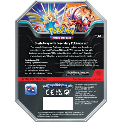 La Lata Leyendas Afiladas de JCC Pokémon Español Zacian