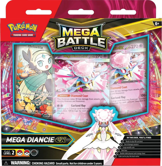 Pokemon TCG Mazo Pokémon Mega Diancie Ex Mega Battle Deck Español
