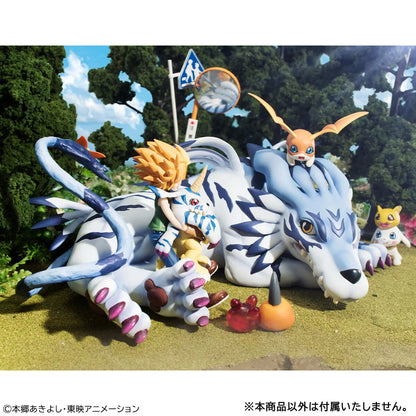 Figura Megahouse -Digimon  Adventure G.E.M.   Series - Garurumon & Yamato Ishida
