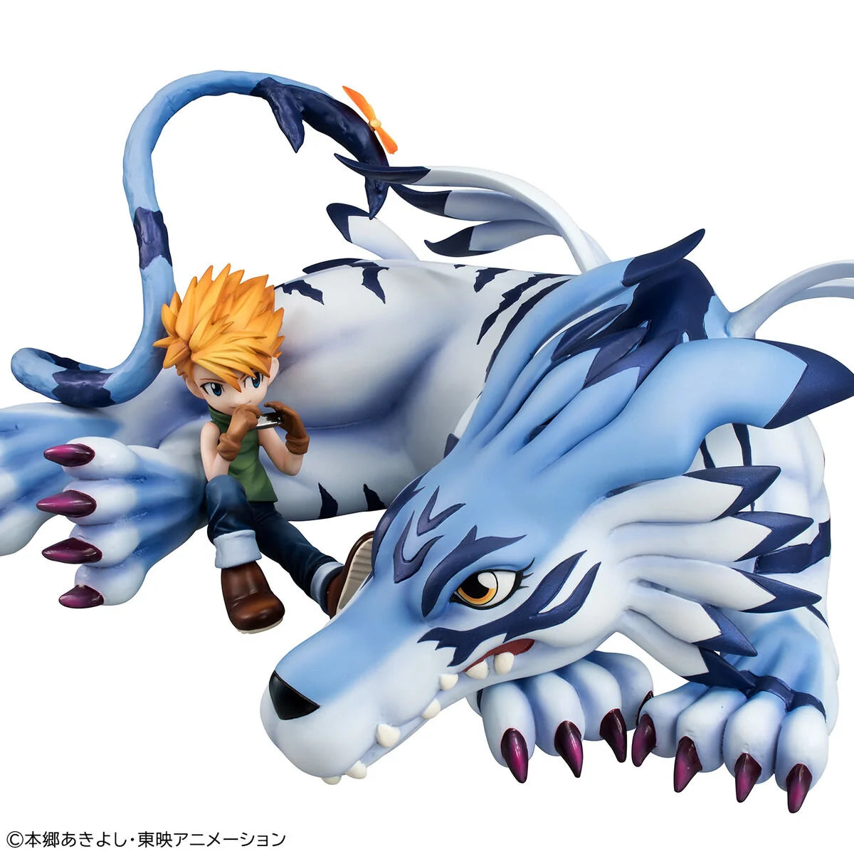 Figura Megahouse -Digimon  Adventure G.E.M.   Series - Garurumon & Yamato Ishida