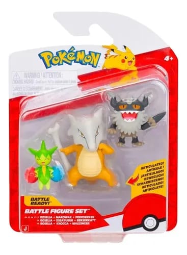 Figura Pokemon - Battle Figure Set - Roselia - MArowak - Perrserker