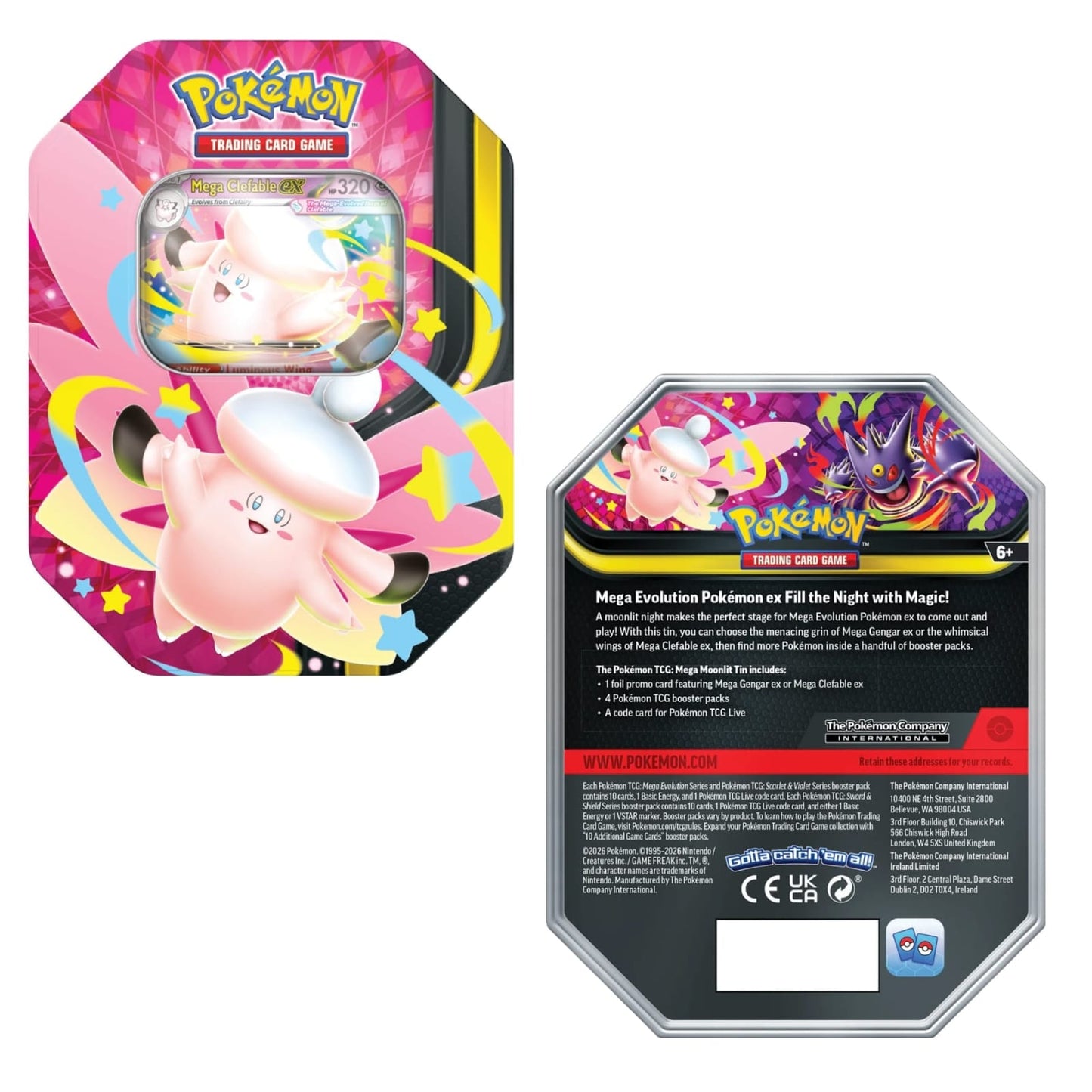 Pokemon TCG Lata Mega Clefable ingles