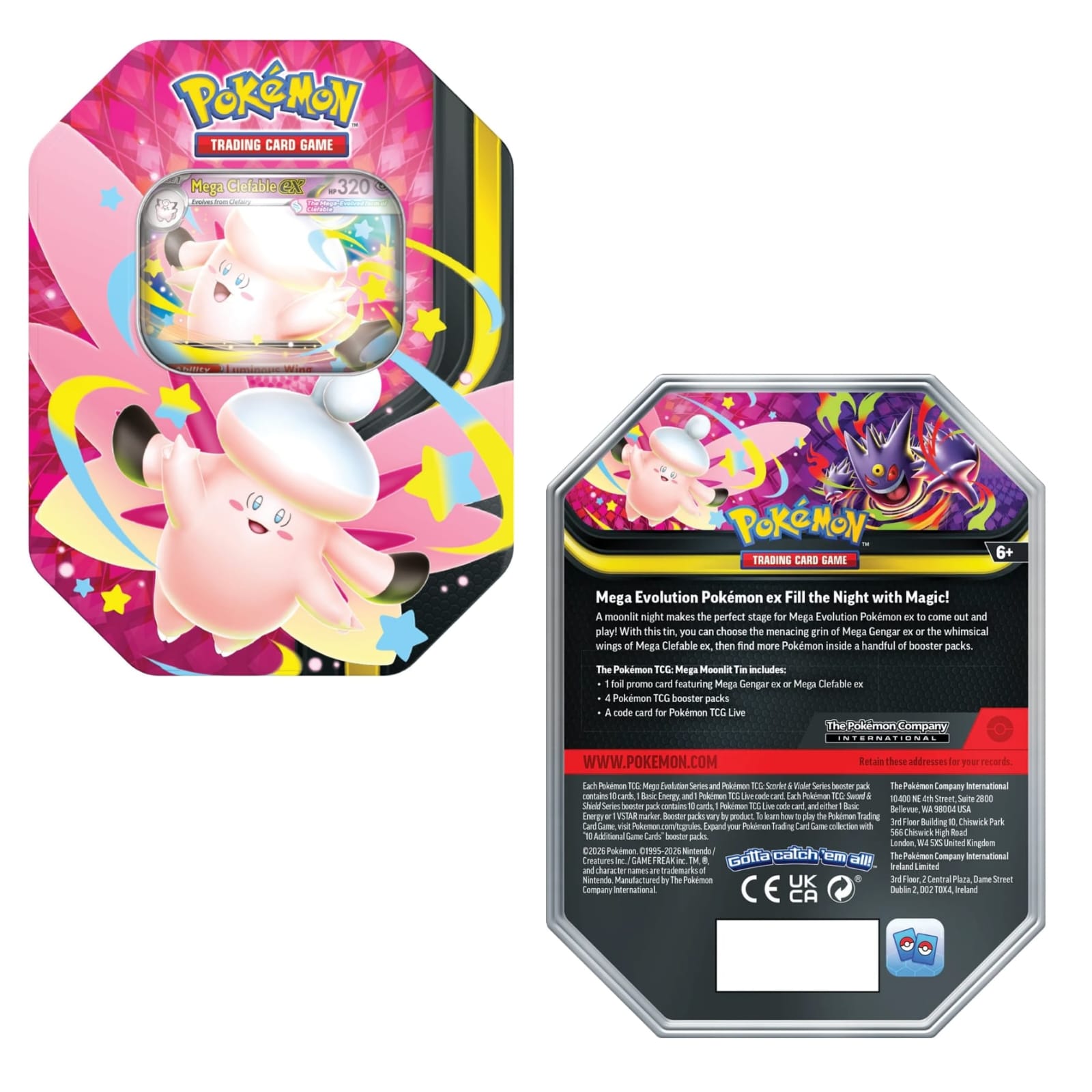 Pokemon TCG Lata Mega Clefable ingles